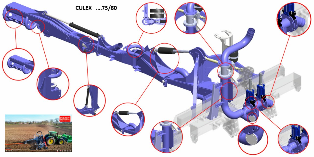 Volmer Engineering Verschlauchung Arm für Ziehschlauch